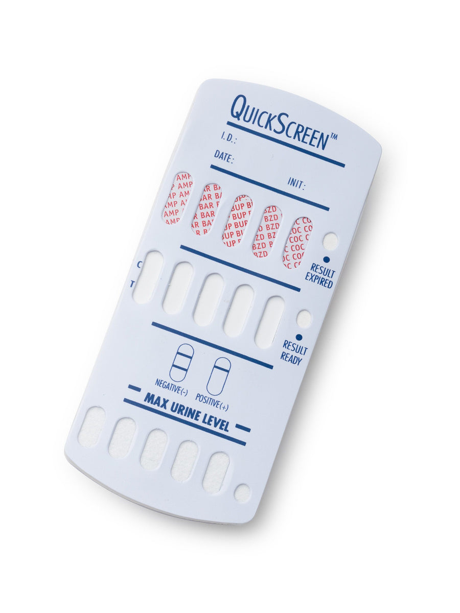 10 Panel QuickScreen Dip Card - 9380T - AMP, BAR, BUP, BZD, COC, MET, MTD, OPI-300, OXY, THC + Timer-Countrywide Testing